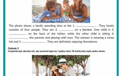 Wakacyjny opis obrazka do E8