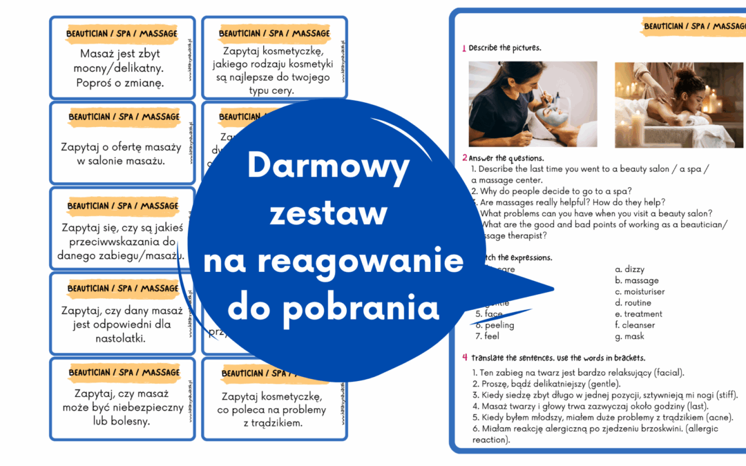 Beautician/Spa/Massage – karta pracy do pobrania