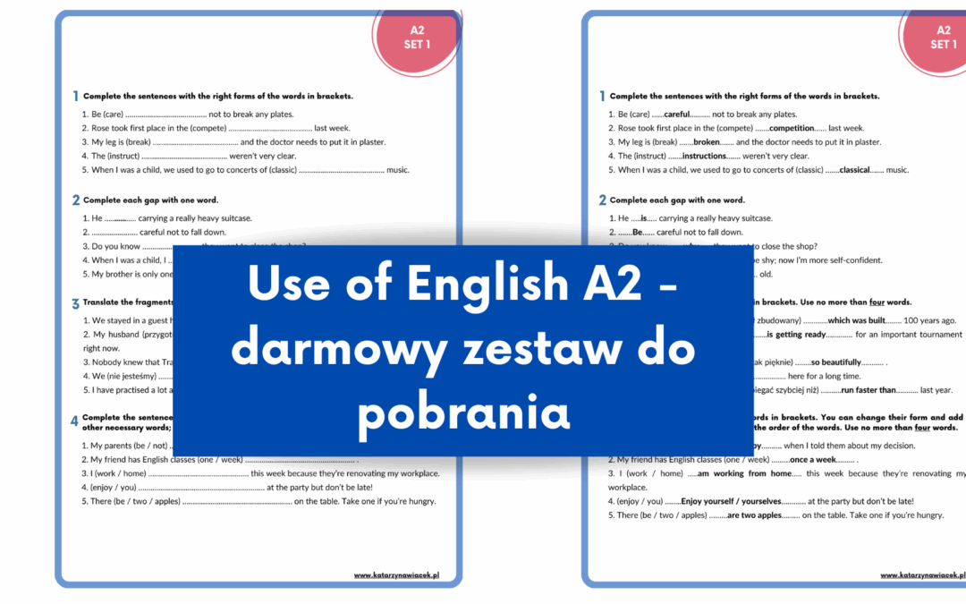 Use of English A2 – zestaw do pobrania