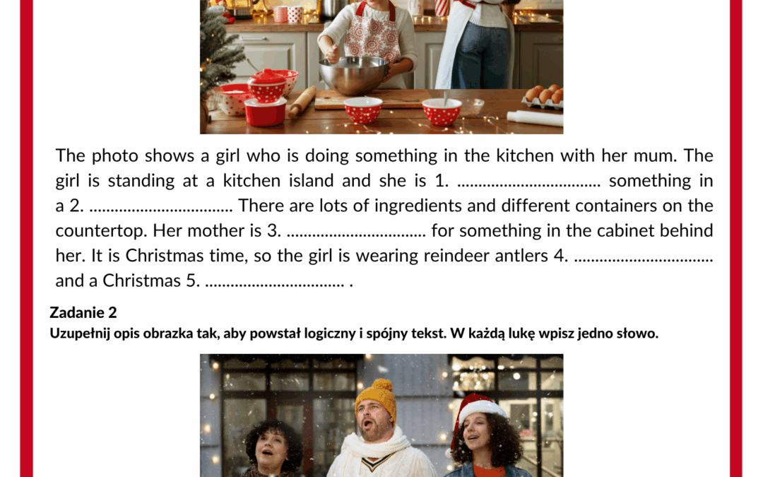 Świąteczny opis obrazka do E8