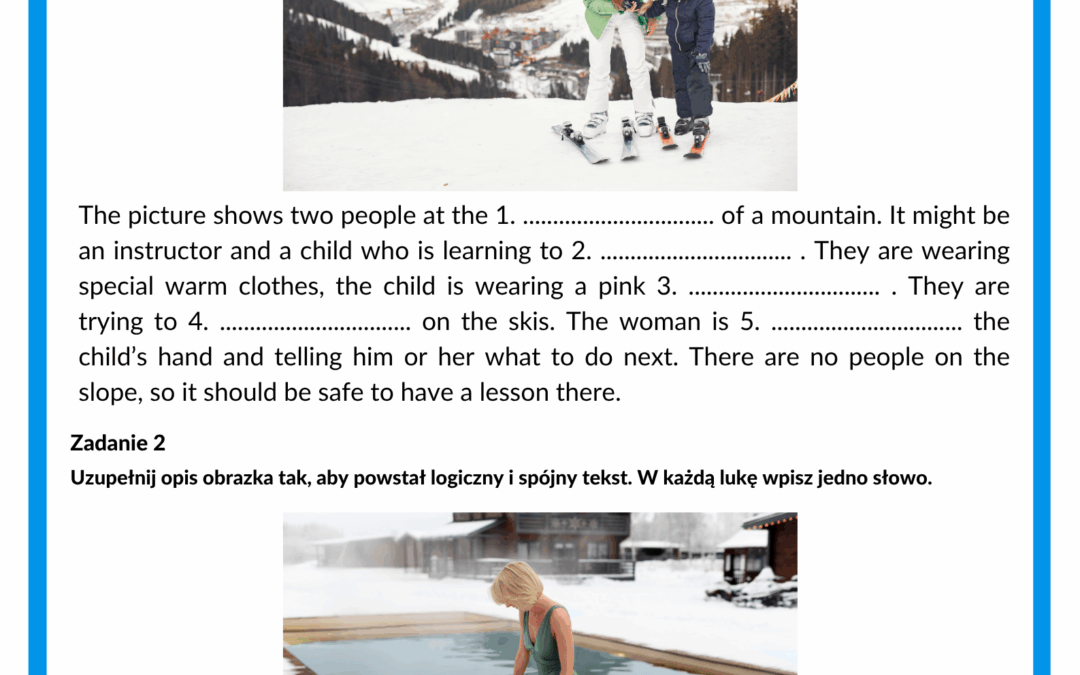 Zimowy opis obrazka do E8